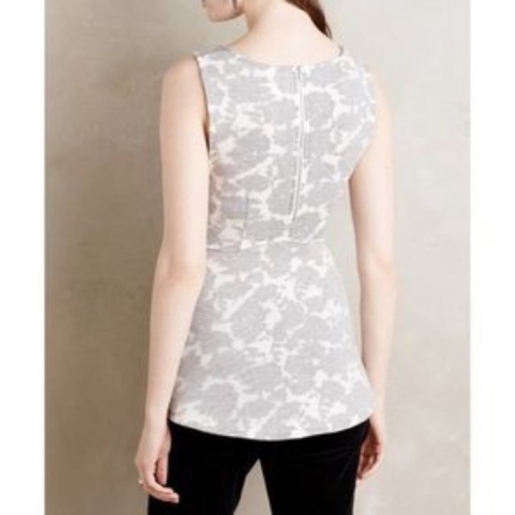 Anthropologie Akemi+Kin Neoprene Peplum Top - Picture 2 of 6